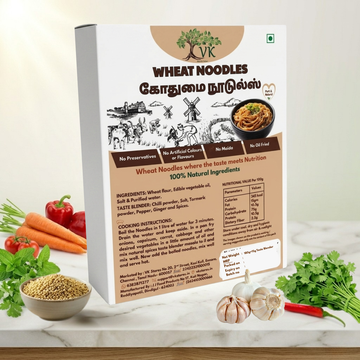 VK Wheat Noodles – No Maida, Non-Fried, Natural & Healthy Noodles 180g