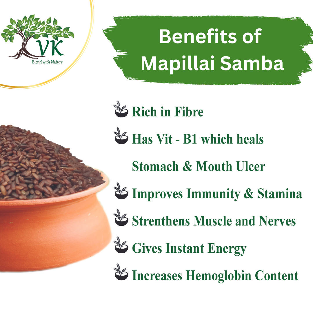 Organic Mapillai Samba Rice –Diabetes Friendly ,Traditional Super food for Daily Energy