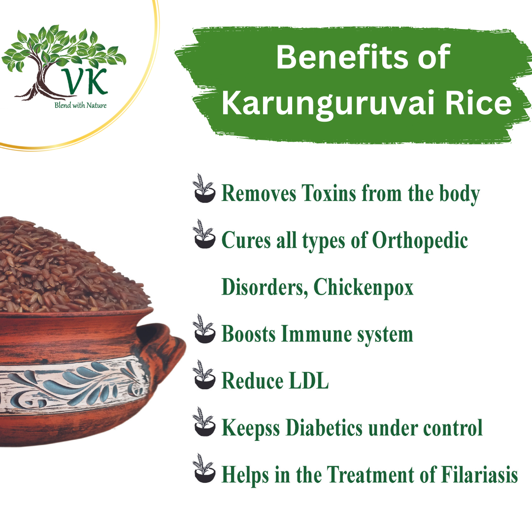 Organic Karunguruvai Rice – Traditional Shield for Immunity & Strength