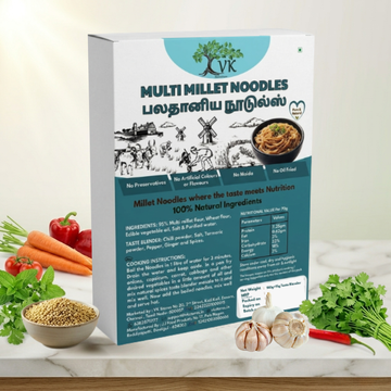 VK Multi Millet Noodles (95% Millet) – No Maida, Non-Fried, Natural & Healthy Noodles 180g
