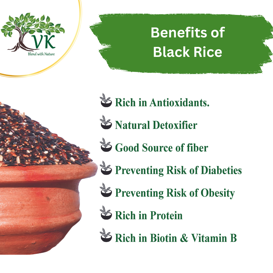 Premium Organic Black Rice – Iron-Rich, Antioxidant Super food Good for Weight Loss