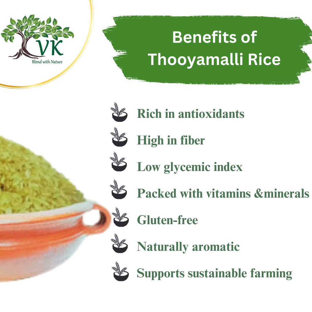 Native Organic Thooyamalli Rice – Diabetic Friendly Everyday Rice