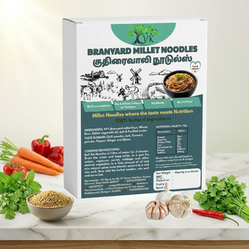 VK Barnyard Millet Noodles (95% Millet) – No Maida, Non-Fried, Natural & Healthy Noodles