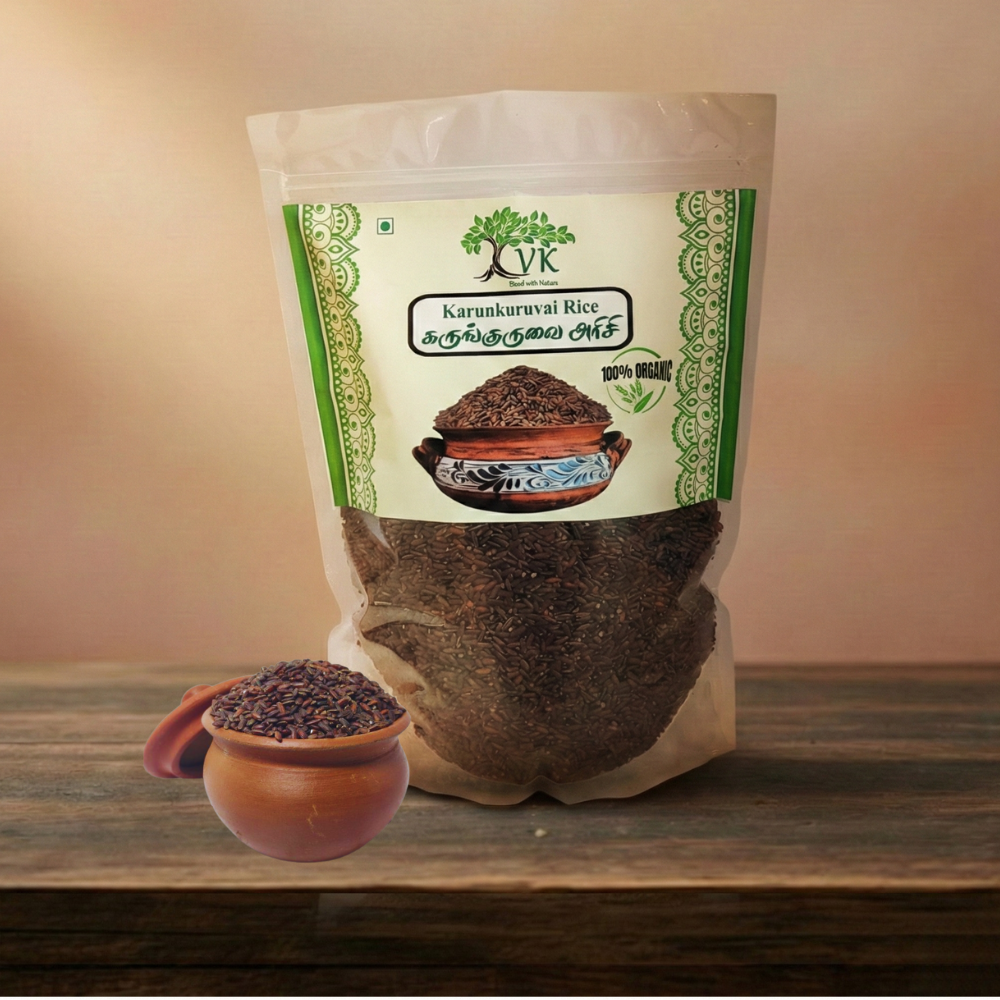 Organic Karunguruvai Rice – Traditional Shield for Immunity & Strength