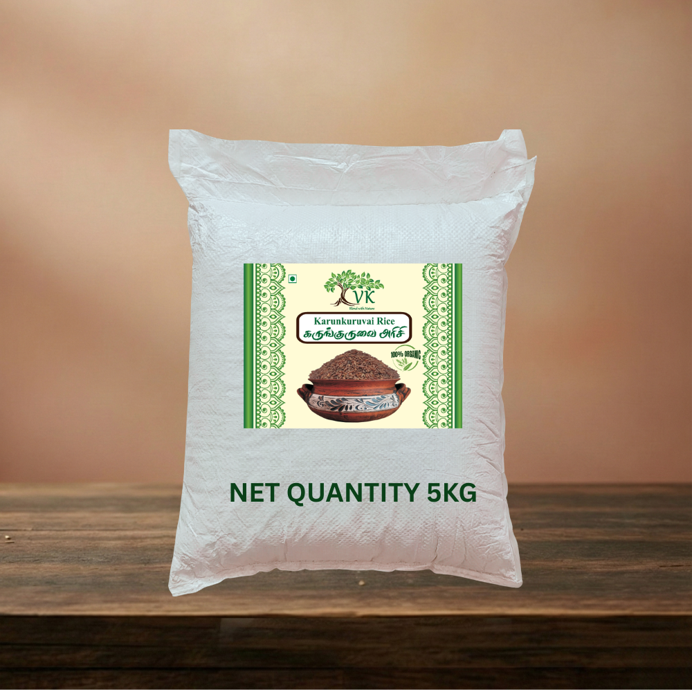 Organic Karunguruvai Rice – Traditional Shield for Immunity & Strength