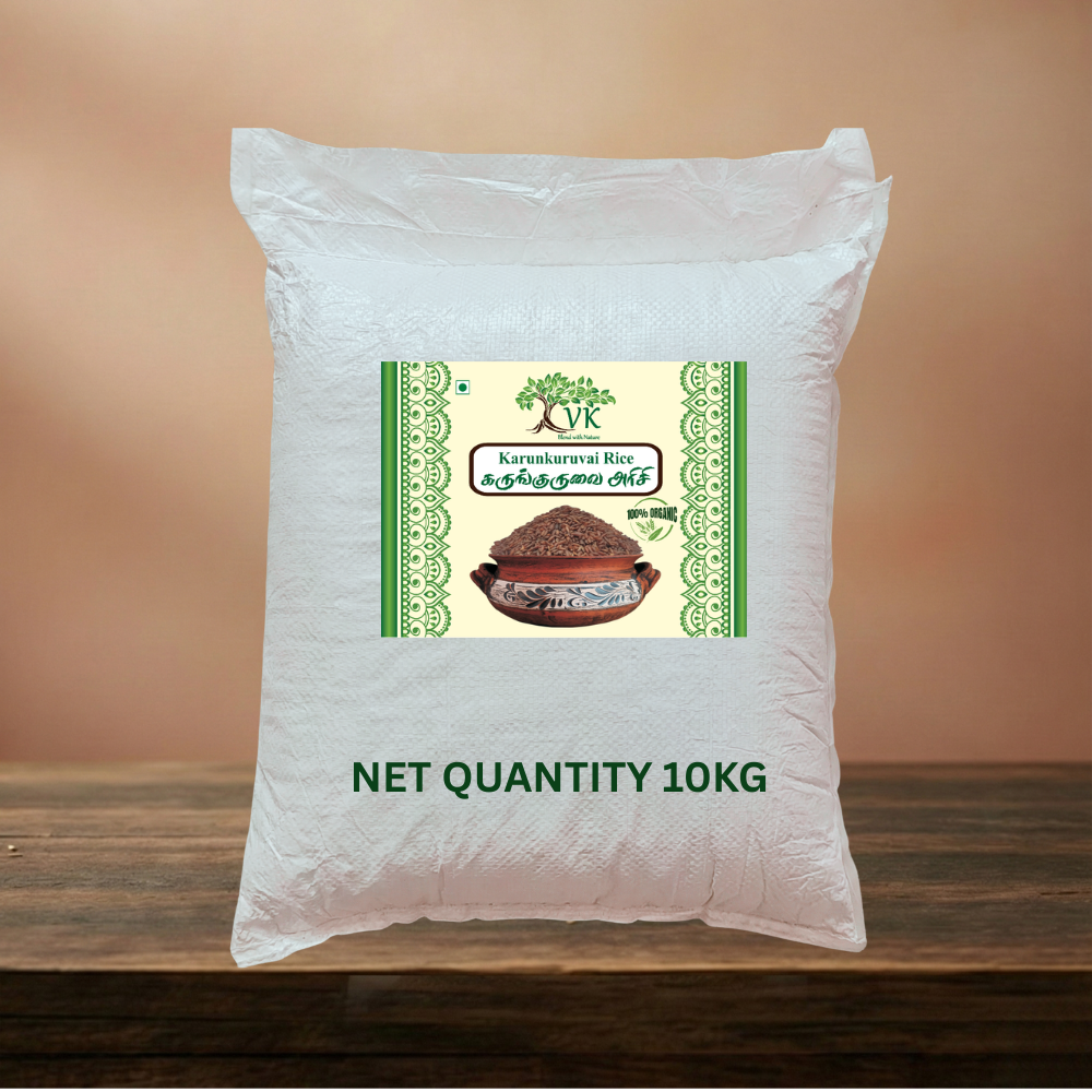 Organic Karunguruvai Rice – Traditional Shield for Immunity & Strength