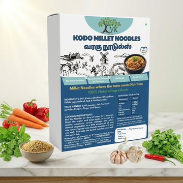 VK Kodo Millet Noodles (High Millet) – No Maida, Non-Fried, Natural Healthy Noodles