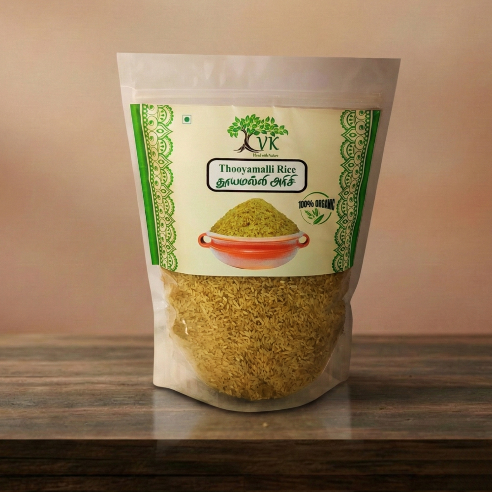 Native Organic Thooyamalli Rice – Diabetic Friendly Everyday Rice