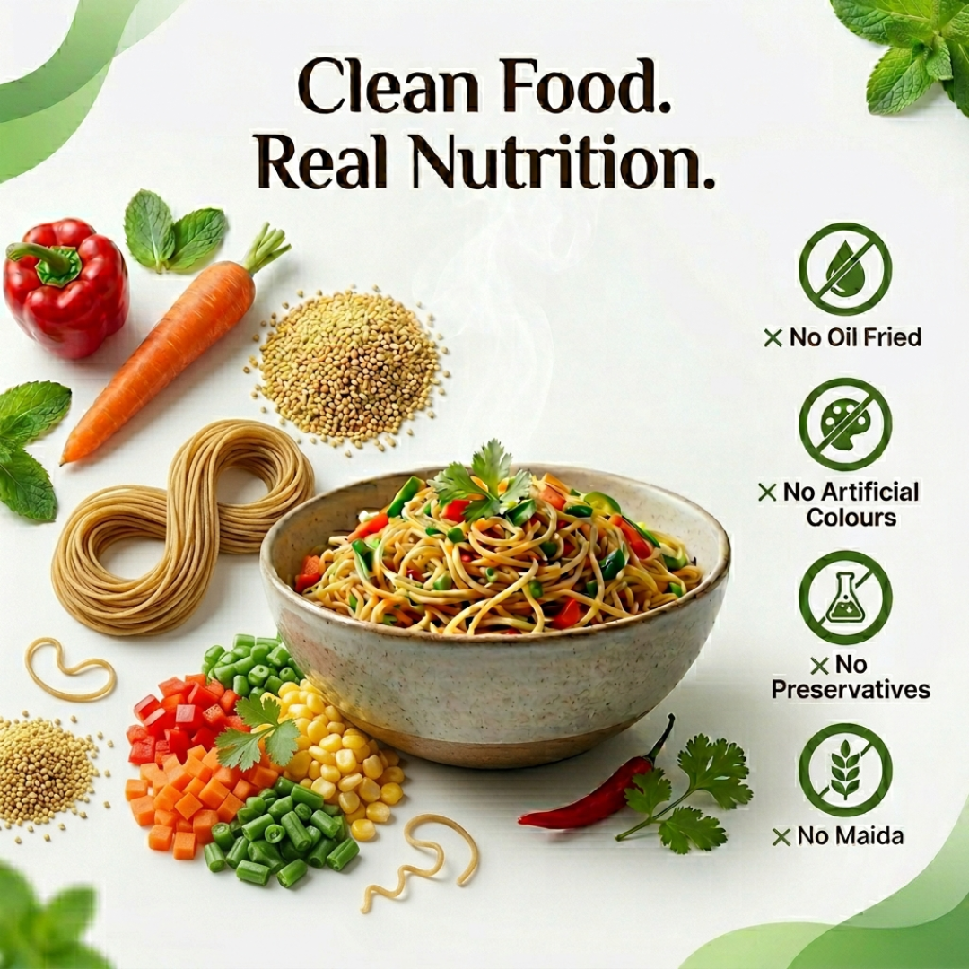 VK Black Rice Noodles (95% Black Rice) – No Maida, Non-Fried, Natural & Healthy Noodles 180g