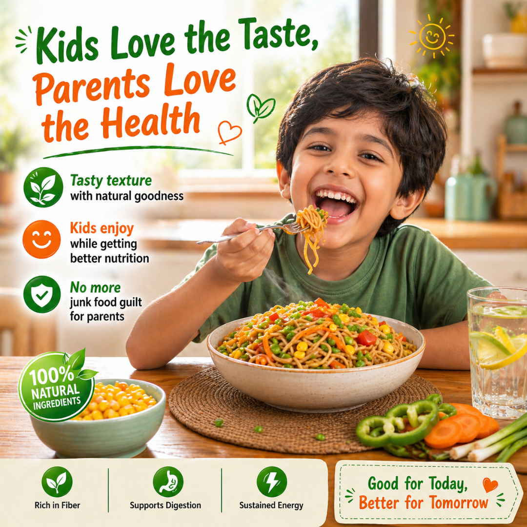 VK Healthy Noodles Combo (Pack of 5) – 95% Main Ingredient, No Maida, Non-Fried