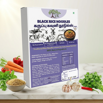 VK Black Rice Noodles (95% Black Rice) – No Maida, Non-Fried, Natural & Healthy Noodles 180g