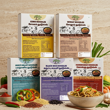 VK Healthy Noodles Combo (Pack of 5) – 95% Main Ingredient, No Maida, Non-Fried